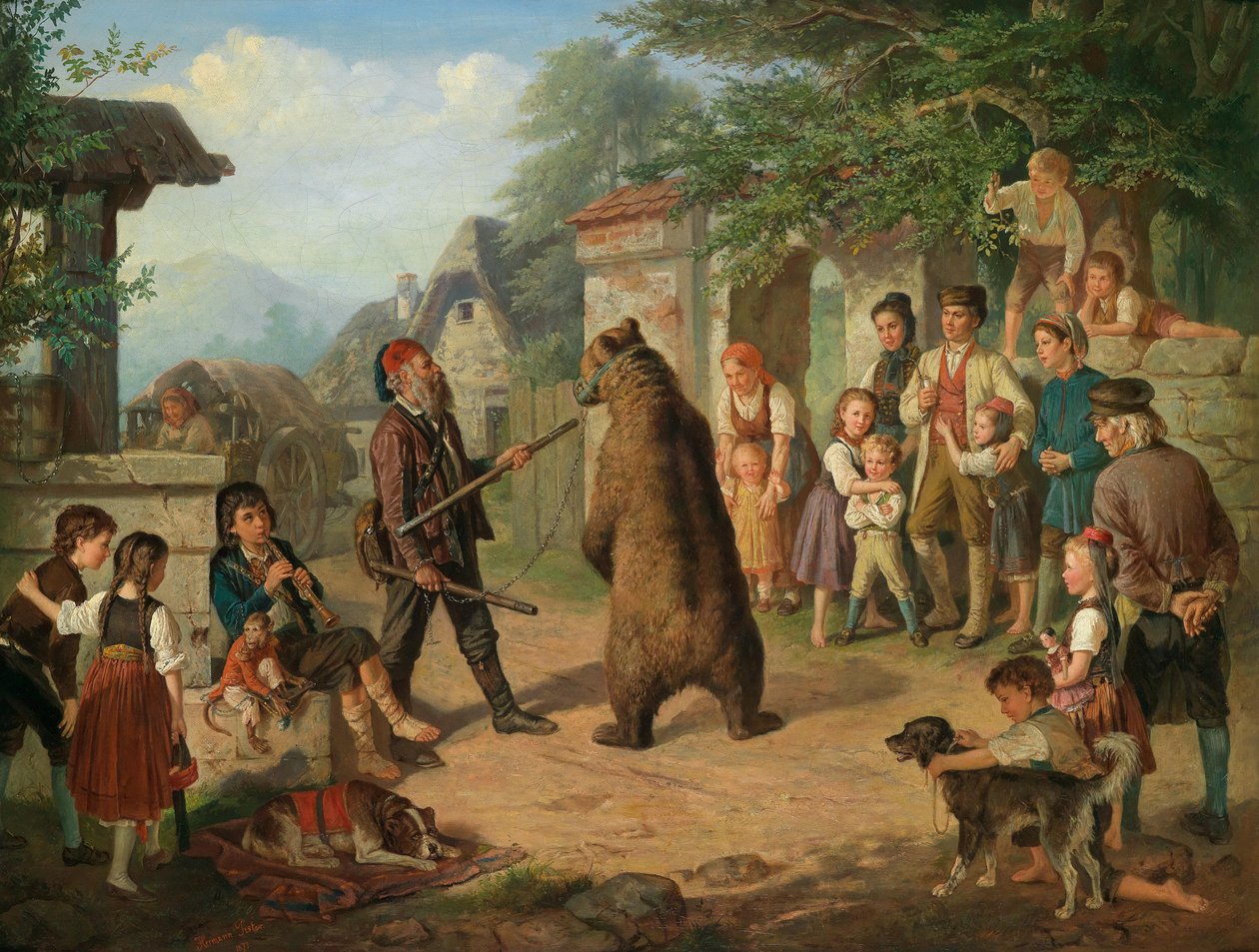 Wanderzirkus in einem Dorf von Hermann Pistor