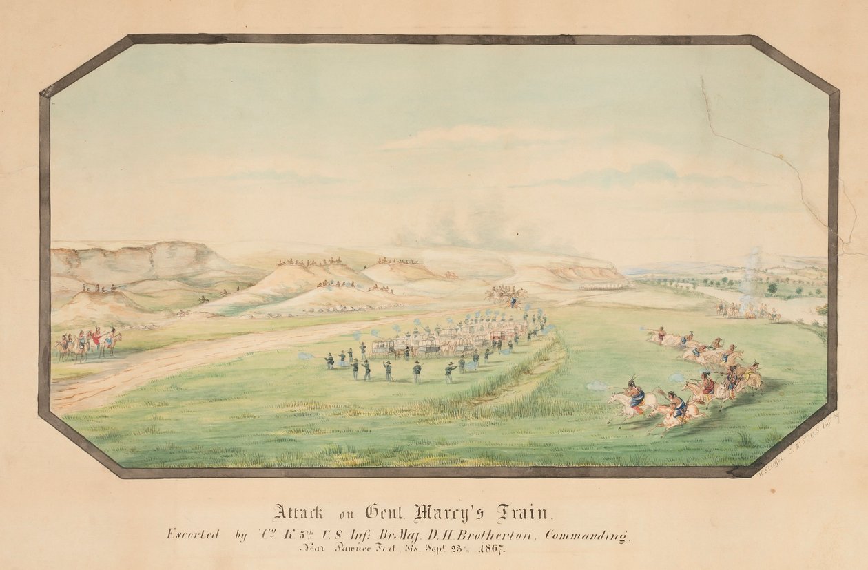 Angriff auf General Marcys Zug von Hermann Stieffel
