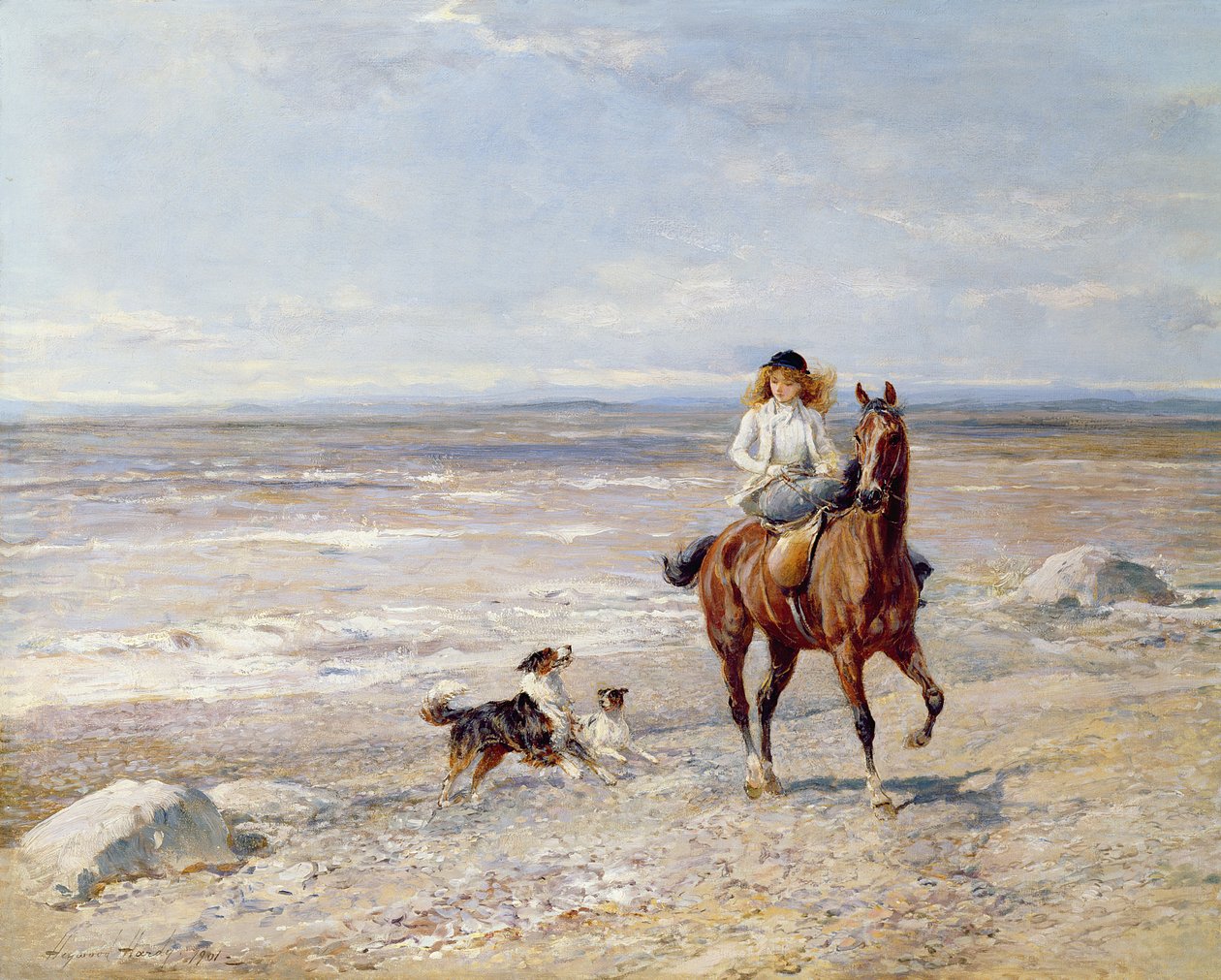 Ponyreiten am Strand von Heywood Hardy