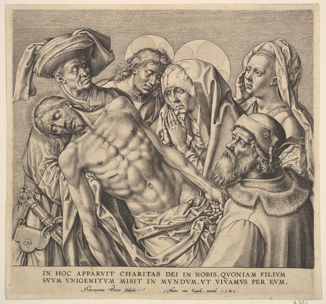 Den Leib Christi tragen von Hieronymous Wierix