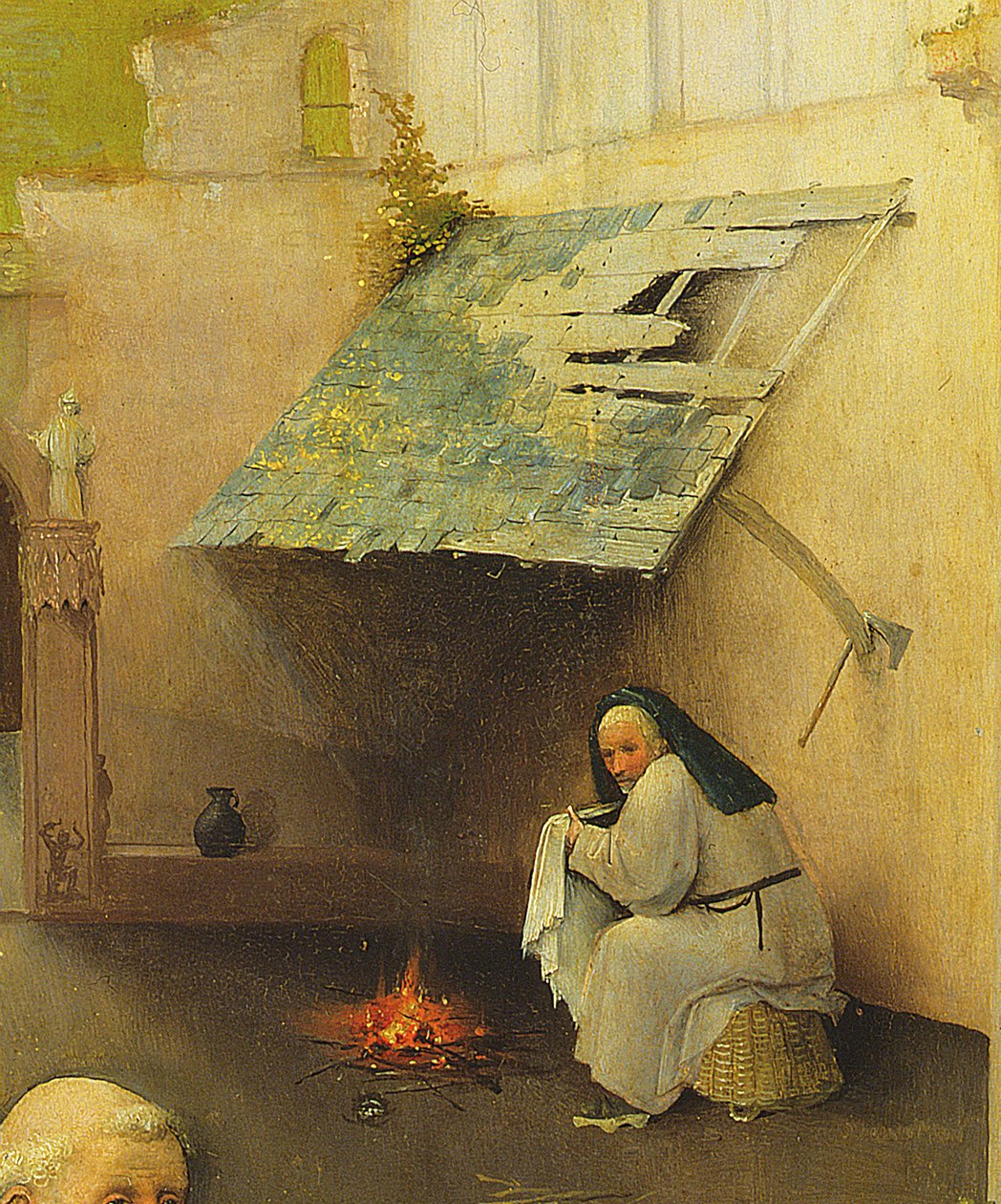 Die Anbetung der Könige, (Detail) einer Hintergrundfigur, 1510 von Hieronymus Bosch