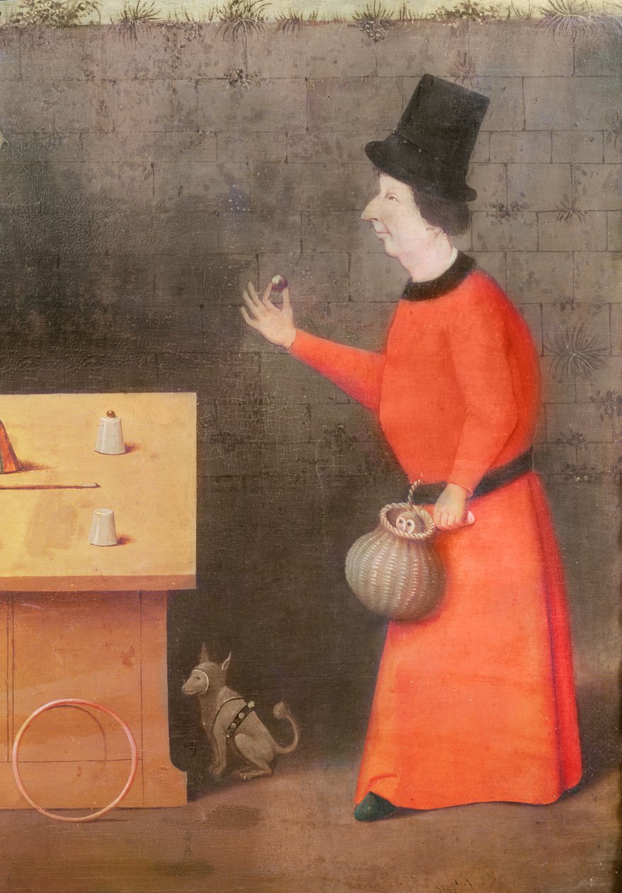 Der Zauberer (Detail) von Hieronymus Bosch