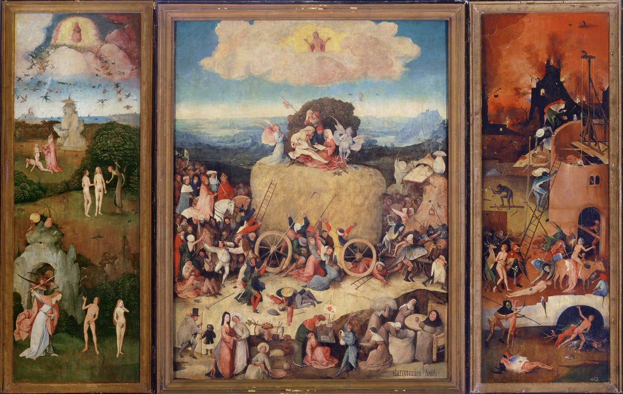 Heuwagen, 1515 von Hieronymus Bosch