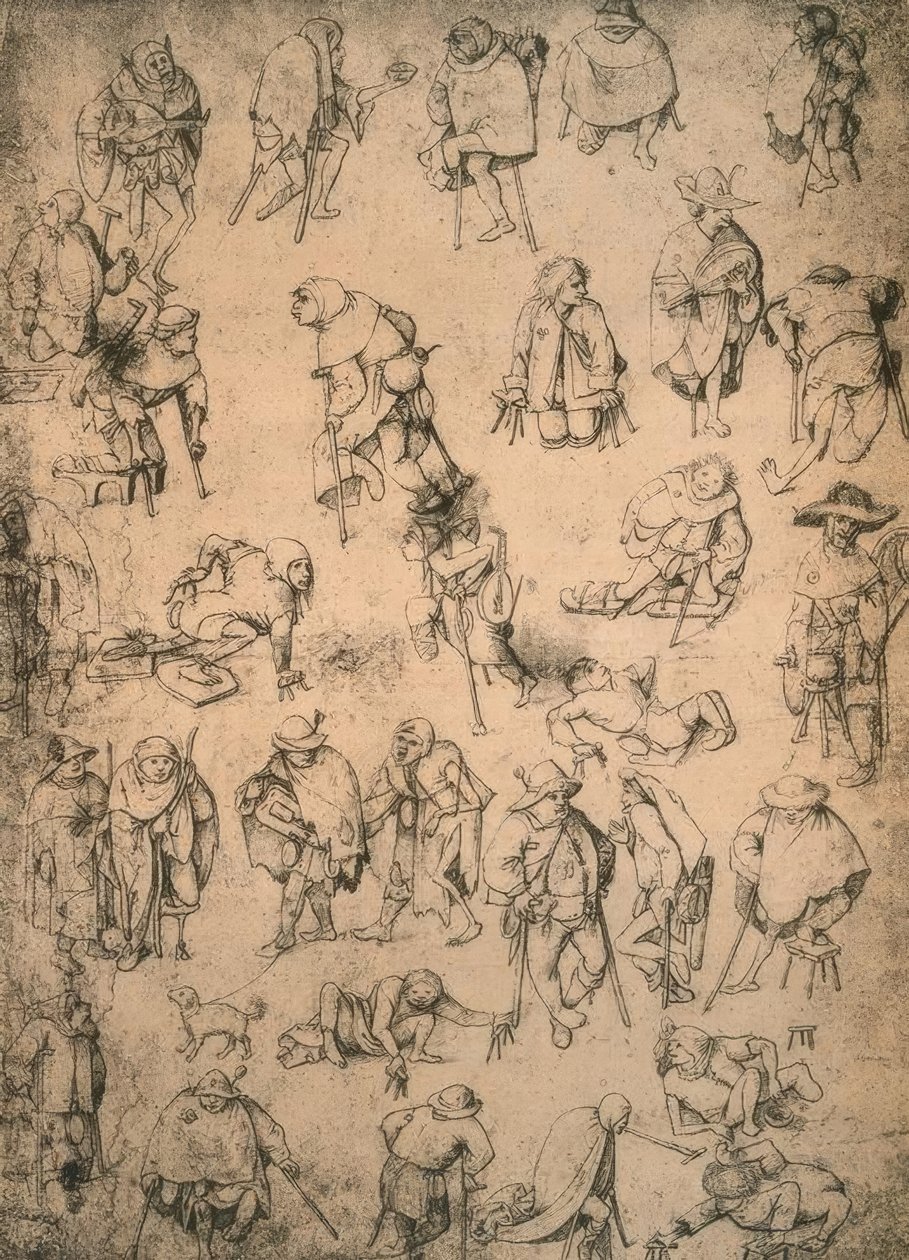 Krüppel, Bettler und Bettelmusikanten von Hieronymus Bosch