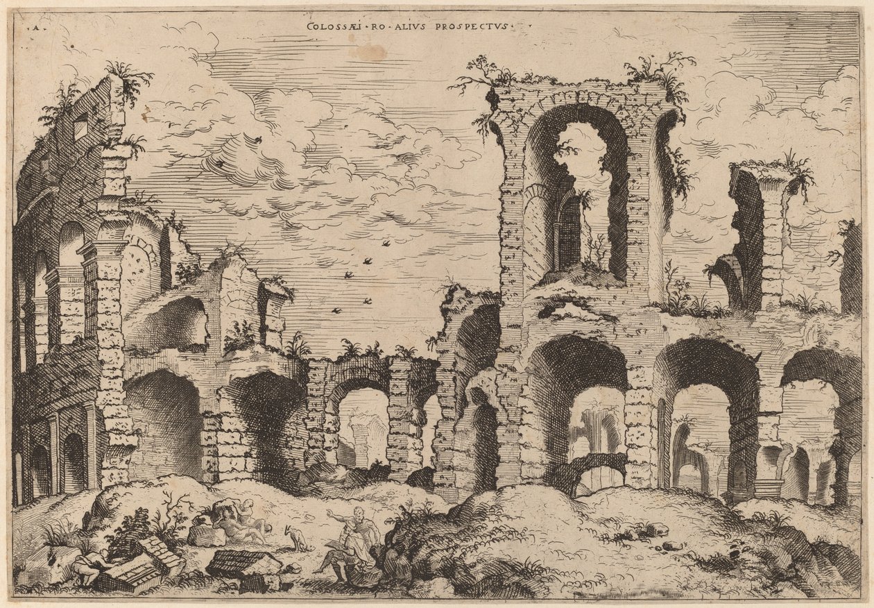 Zweite Ansicht des Kolosseums von Hieronymus Cock