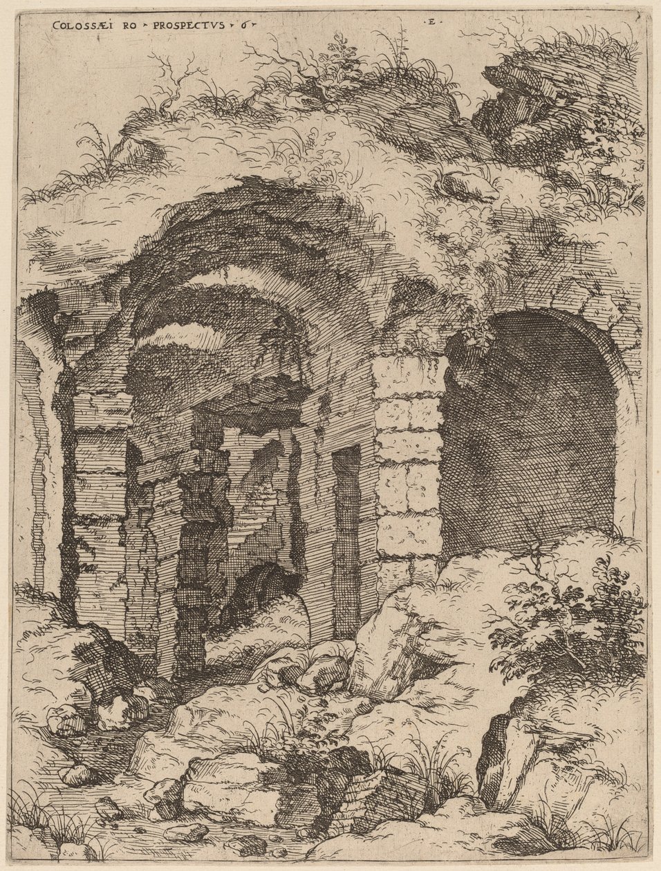 Sechste Ansicht des Kolosseums von Hieronymus Cock