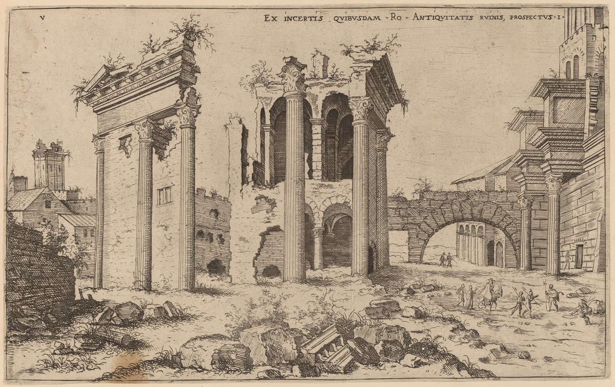 Ansicht des Forums von Nerva von Hieronymus Cock