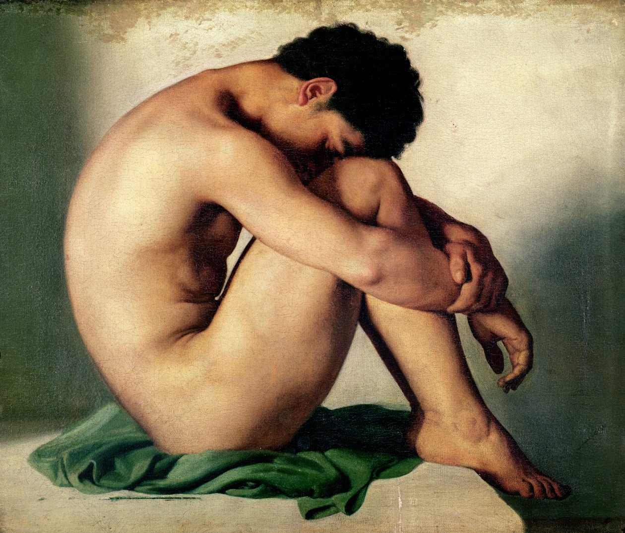 Studie eines jungen nackten Mannes von Hippolyte Flandrin