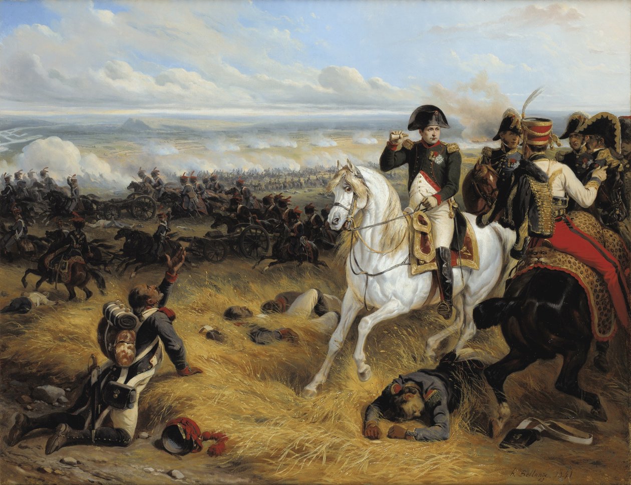 Napoleon in der Schlacht von Wagram, 1841 von Hippolyte Bellange