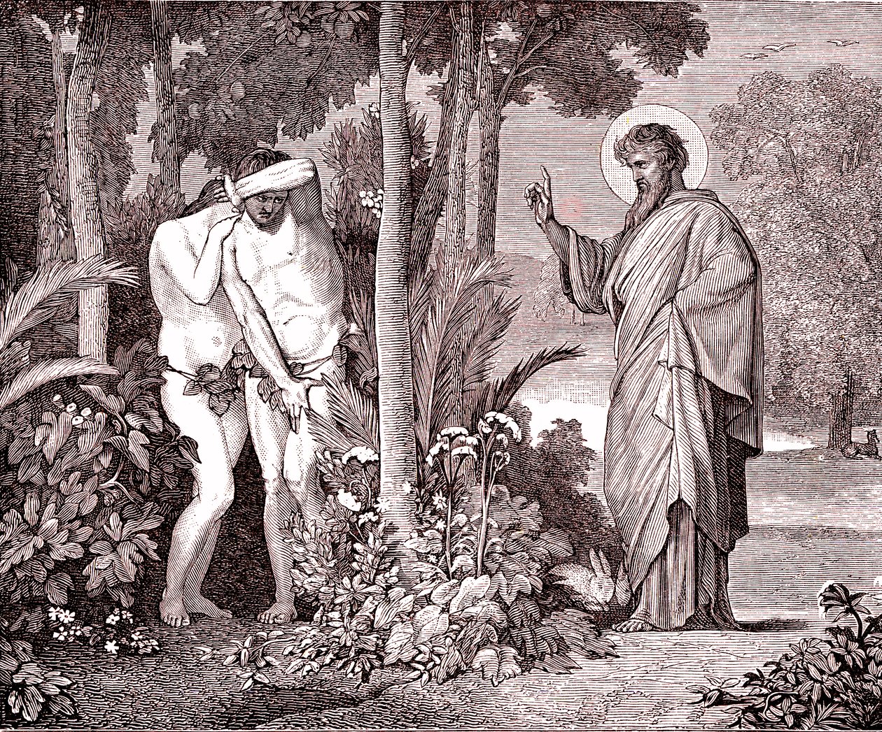 Adam und Eva von Hippolyte Flandrin