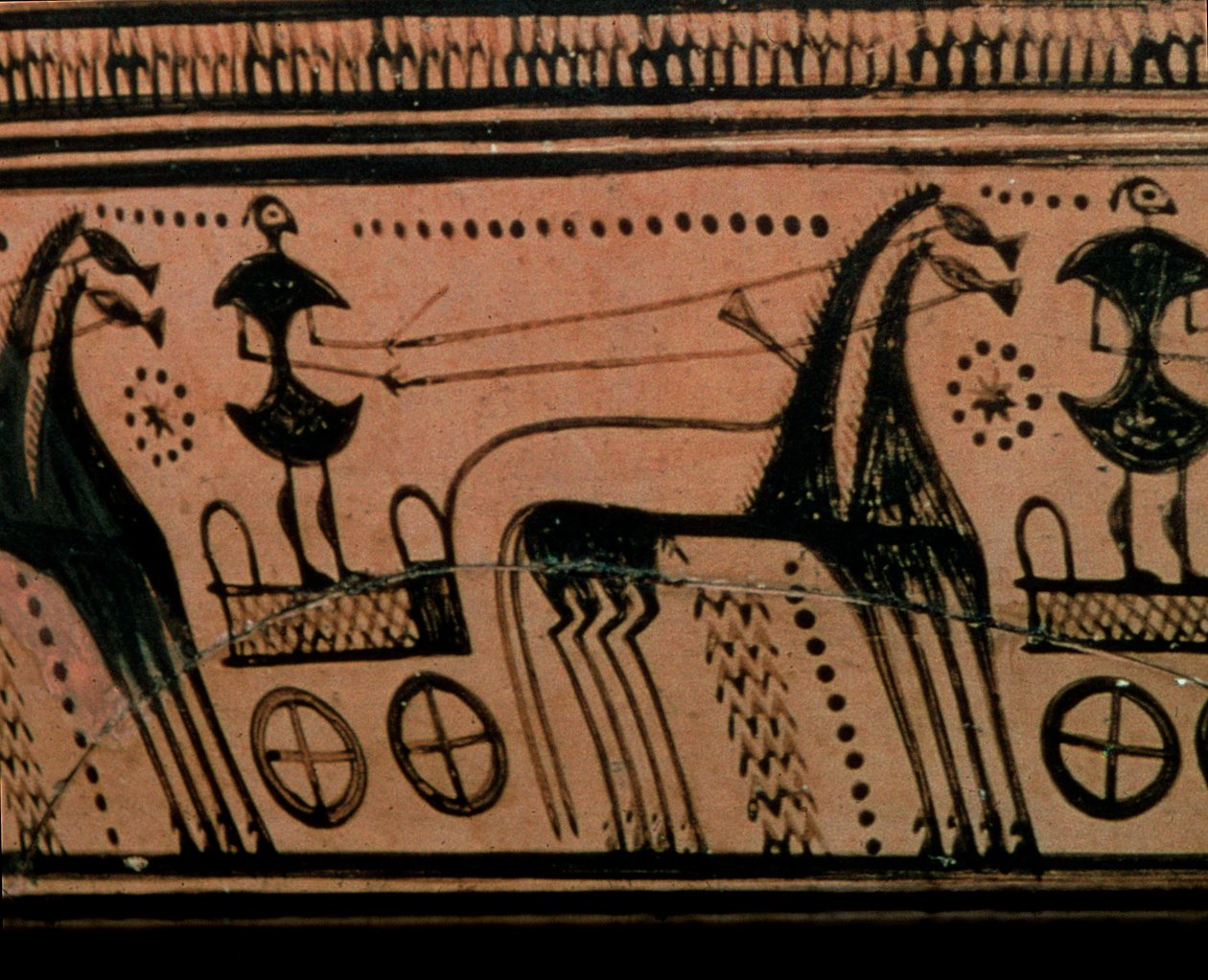 Urne mit Darstellung eines Wagenlenkers, geometrisch von Hirschfeld painter