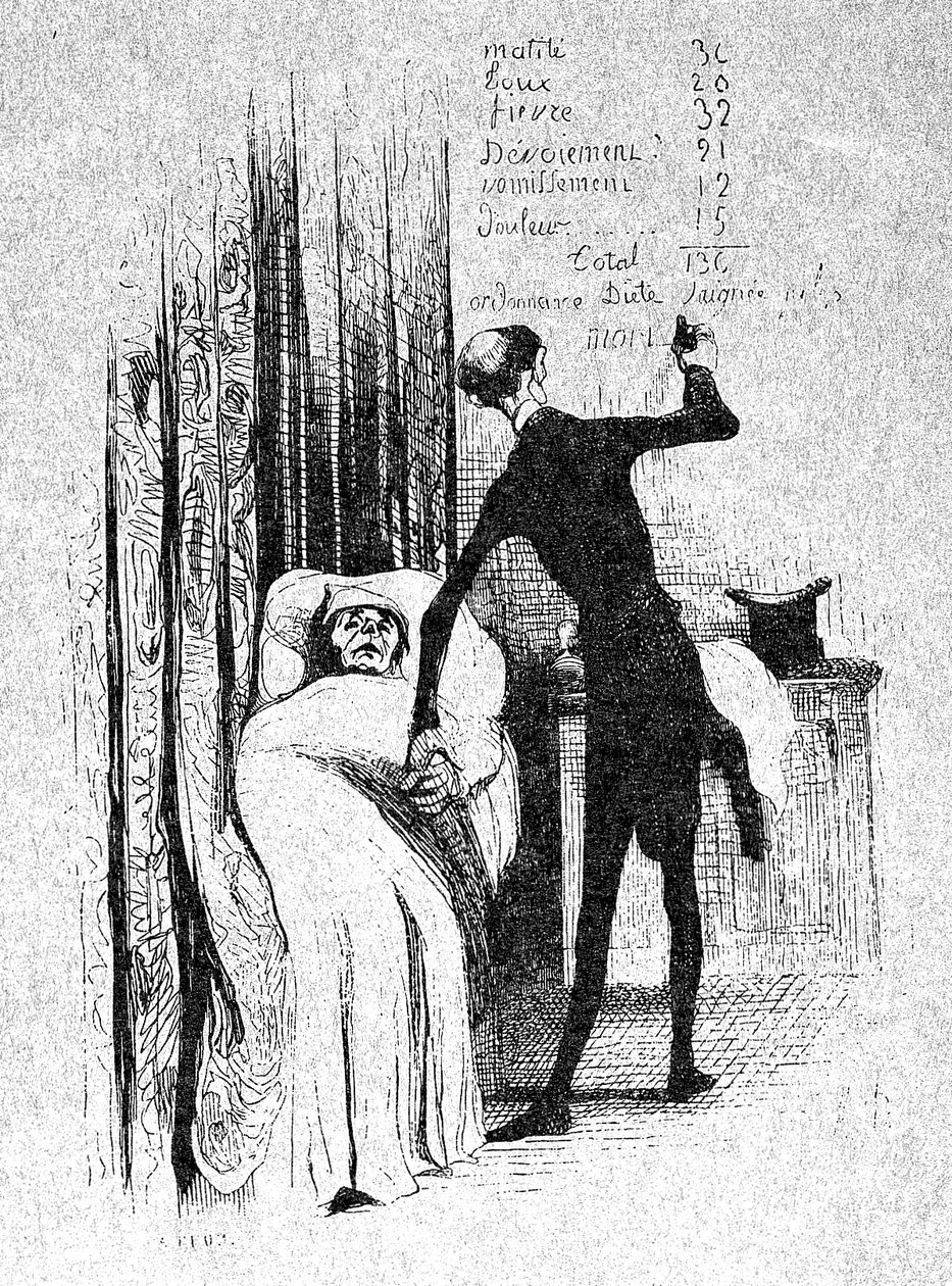 Die Rechnung aufstellen von Honoré Daumier