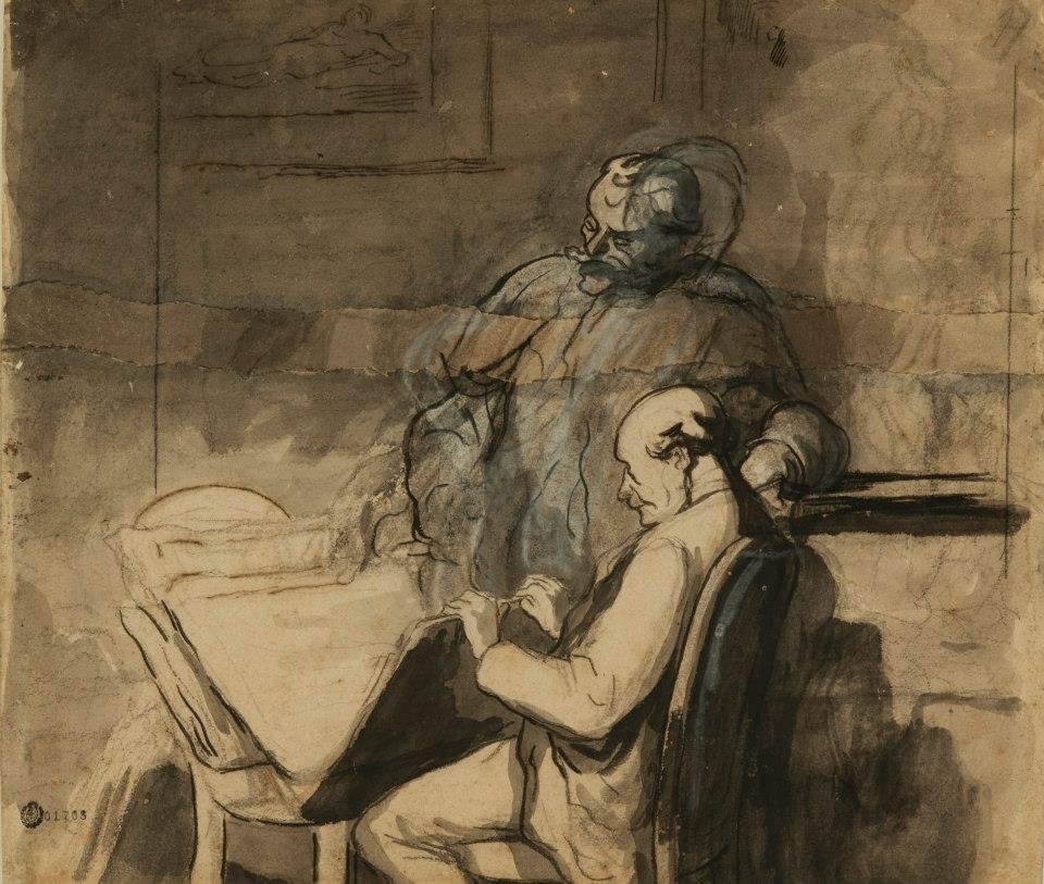 Die Kunstliebhaber von Honoré Daumier