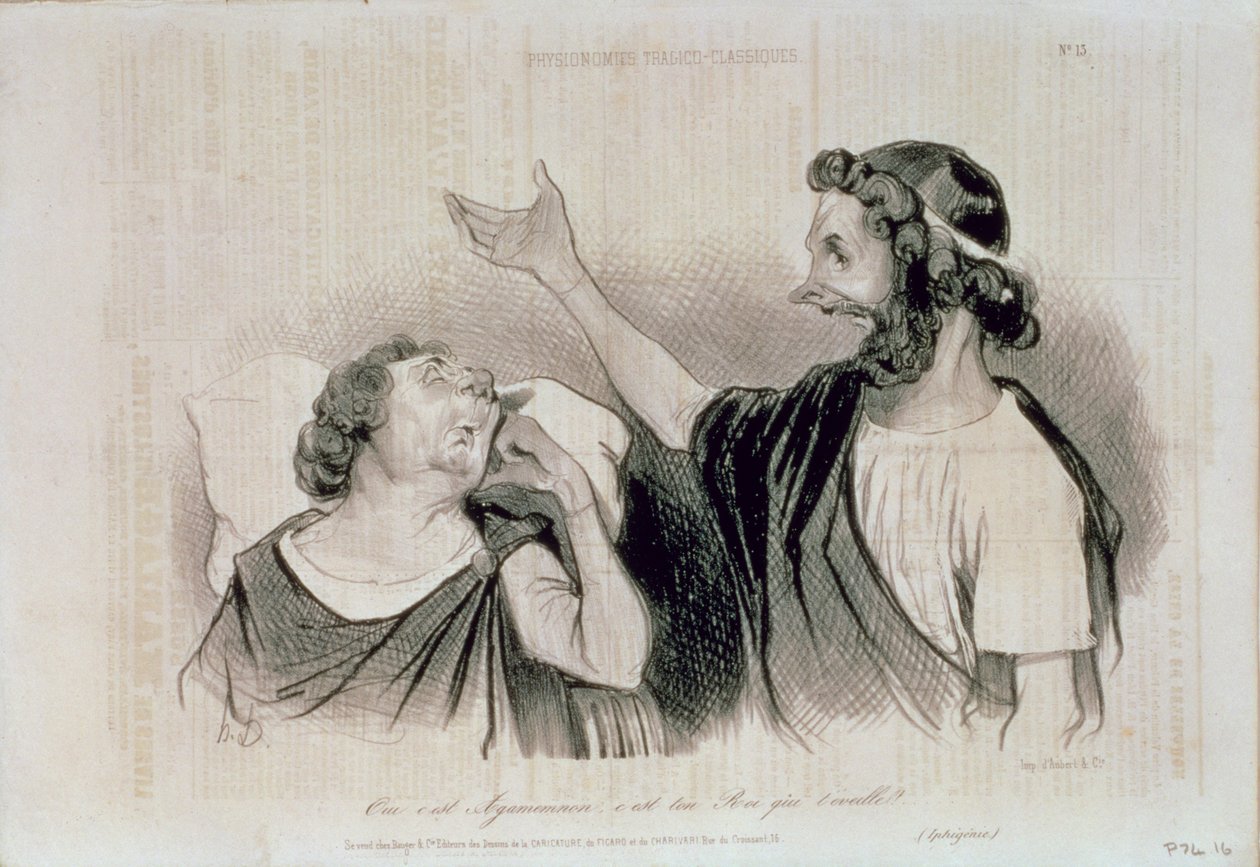 Physiognomie der Charaktere der klassischen Tragödie; Ja, es ist Agamemnon, dein König, der dich weckt! aus der Zeitschrift 