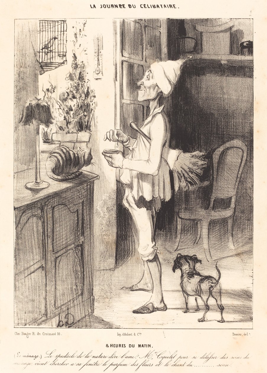 8 Uhr morgens von Honoré Daumier