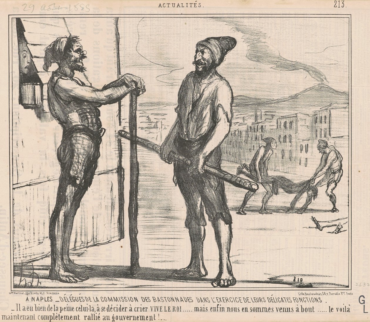 In Neapel: Delegierte der Kommission ... von Honoré Daumier
