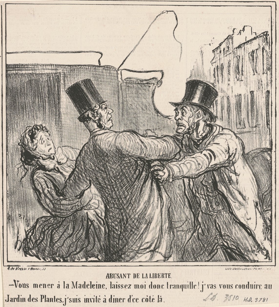 Abusant de la liberté von Honoré Daumier