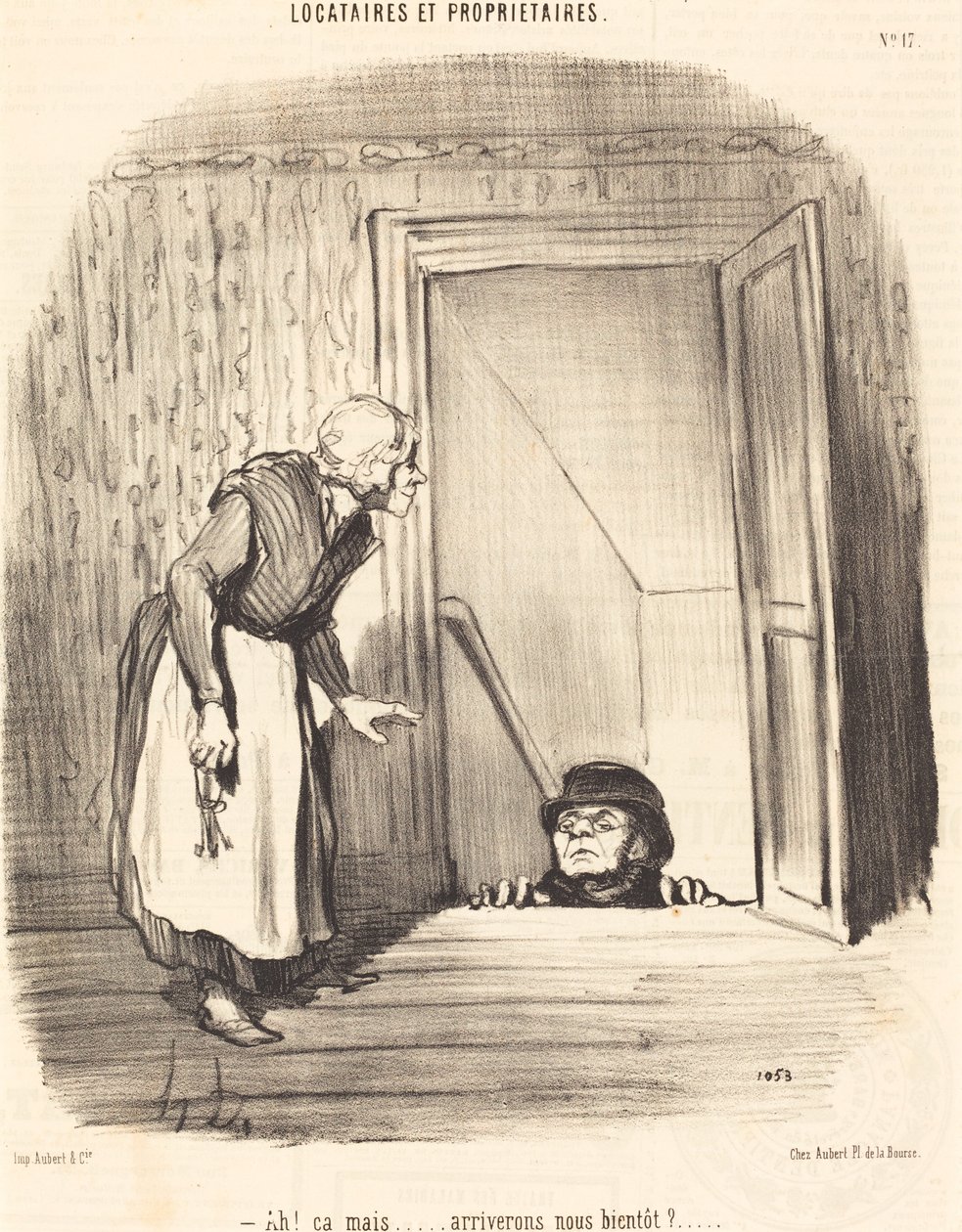 Ah! Aber... werden wir bald ankommen? von Honoré Daumier