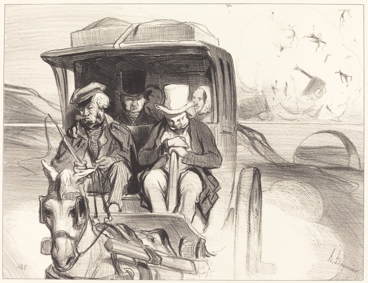 Also... was zum Teufel, Kutscher... von Honoré Daumier