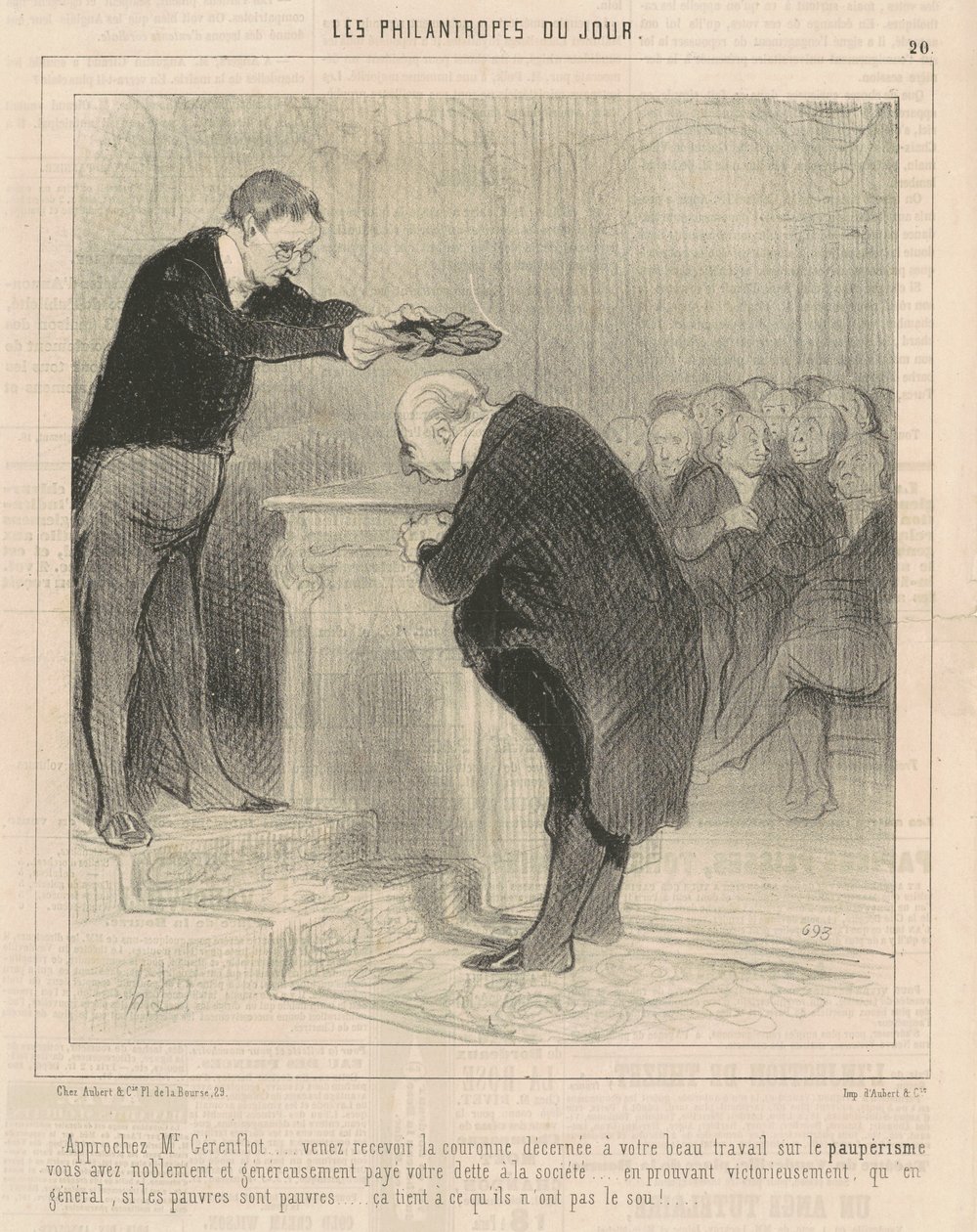 Kommen Sie, Herr Gerenflot... kommen Sie, um zu empfangen von Honoré Daumier