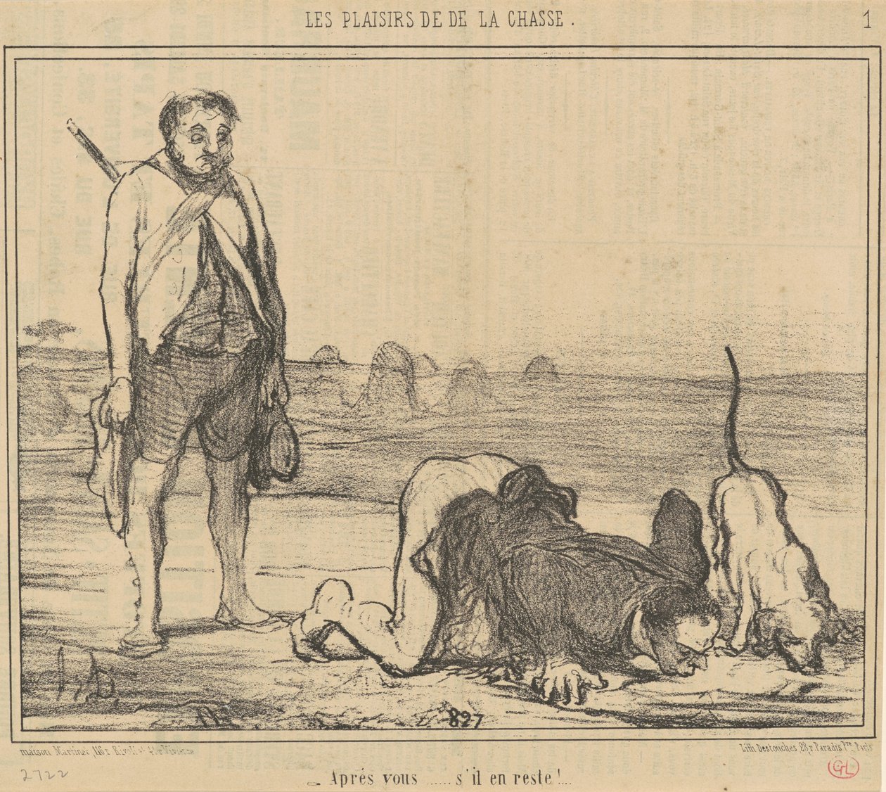 Nach Ihnen ... wenn noch etwas übrig ist! ... von Honoré Daumier