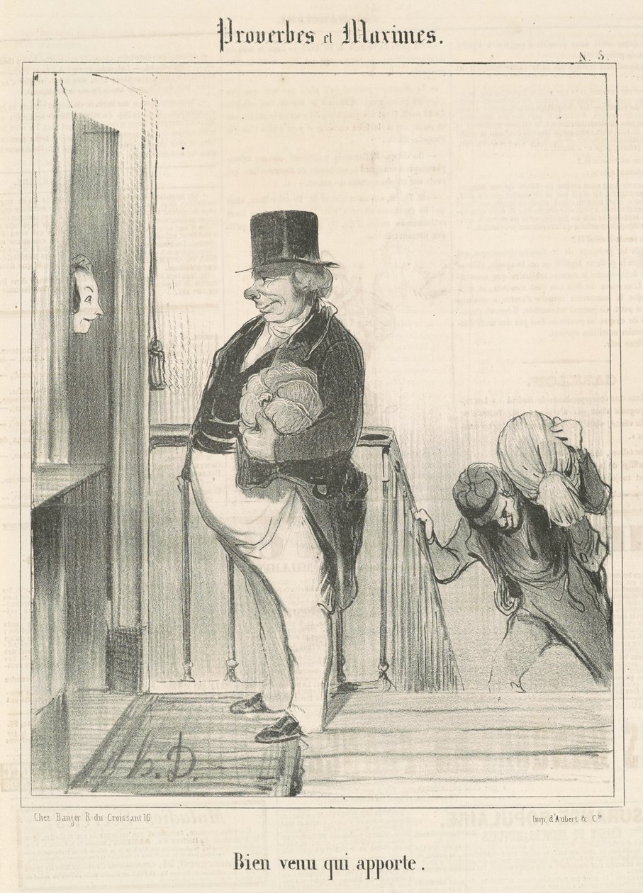 Willkommen, wer bringt von Honoré Daumier