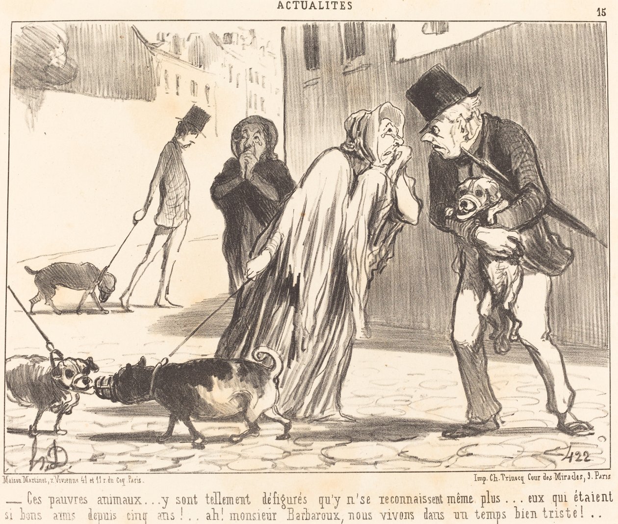 Diese armen Tiere... erkennen sich nicht mehr... von Honoré Daumier