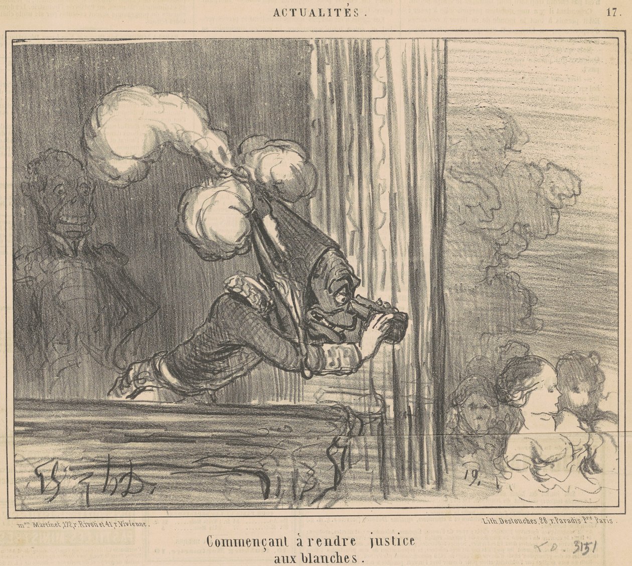 Anfangen, den Weißen Gerechtigkeit widerfahren zu lassen von Honoré Daumier