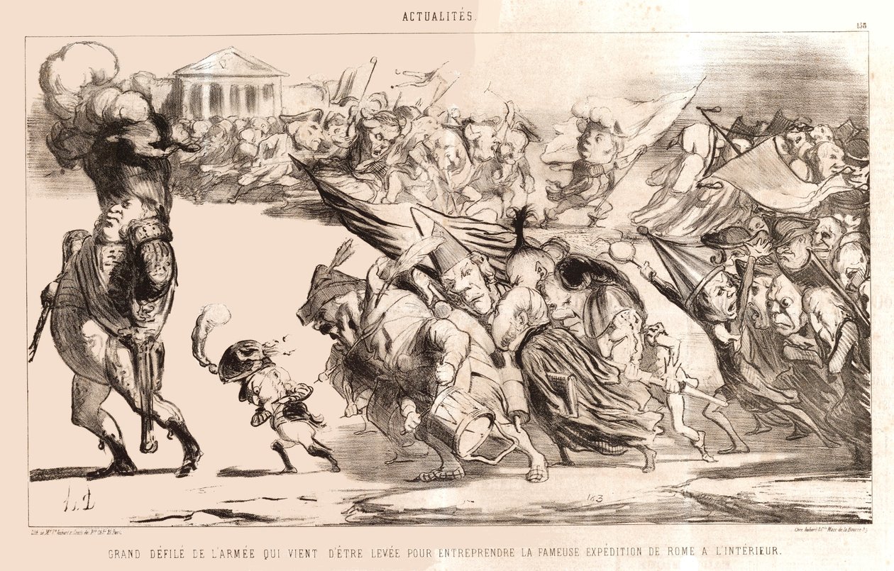 Daumier - Große Parade der Armee von Honoré Daumier
