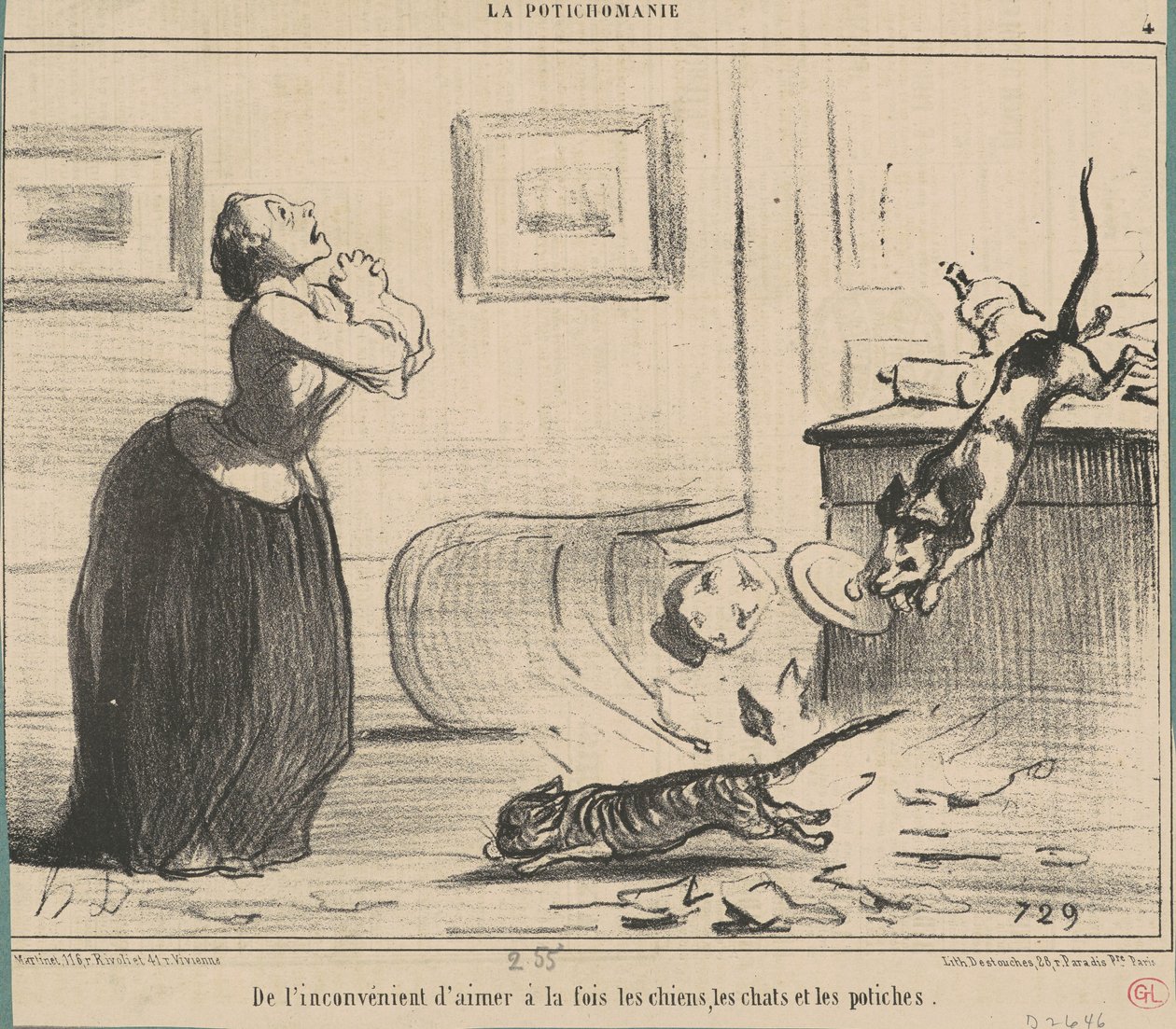 Von dem Nachteil, gleichzeitig zu lieben ... von Honoré Daumier