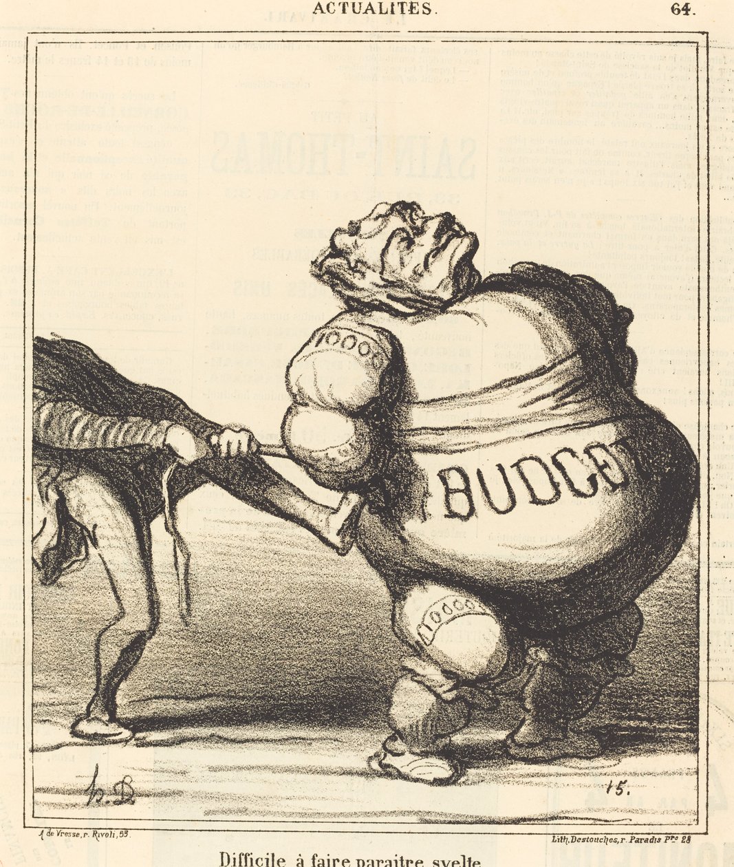 Schwer schlank erscheinen zu lassen von Honoré Daumier