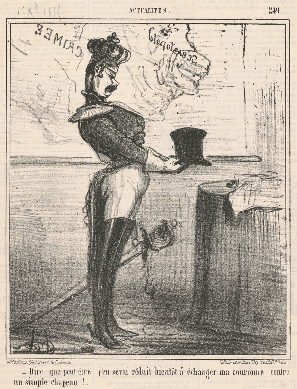 Sagen, dass ich vielleicht darauf reduziert werde... von Honoré Daumier