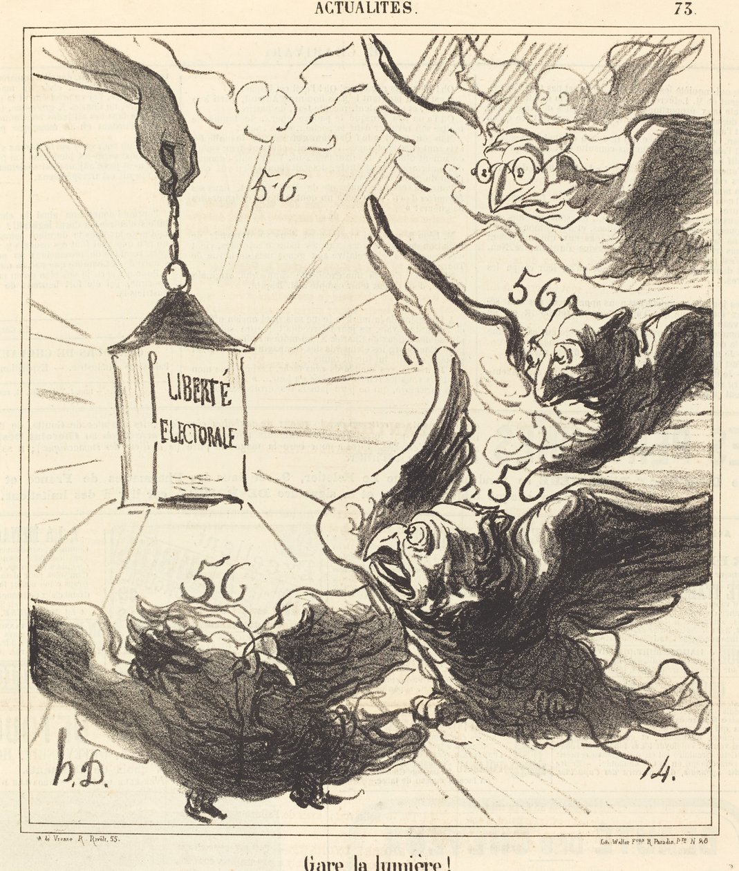 Achtung auf das Licht! von Honoré Daumier