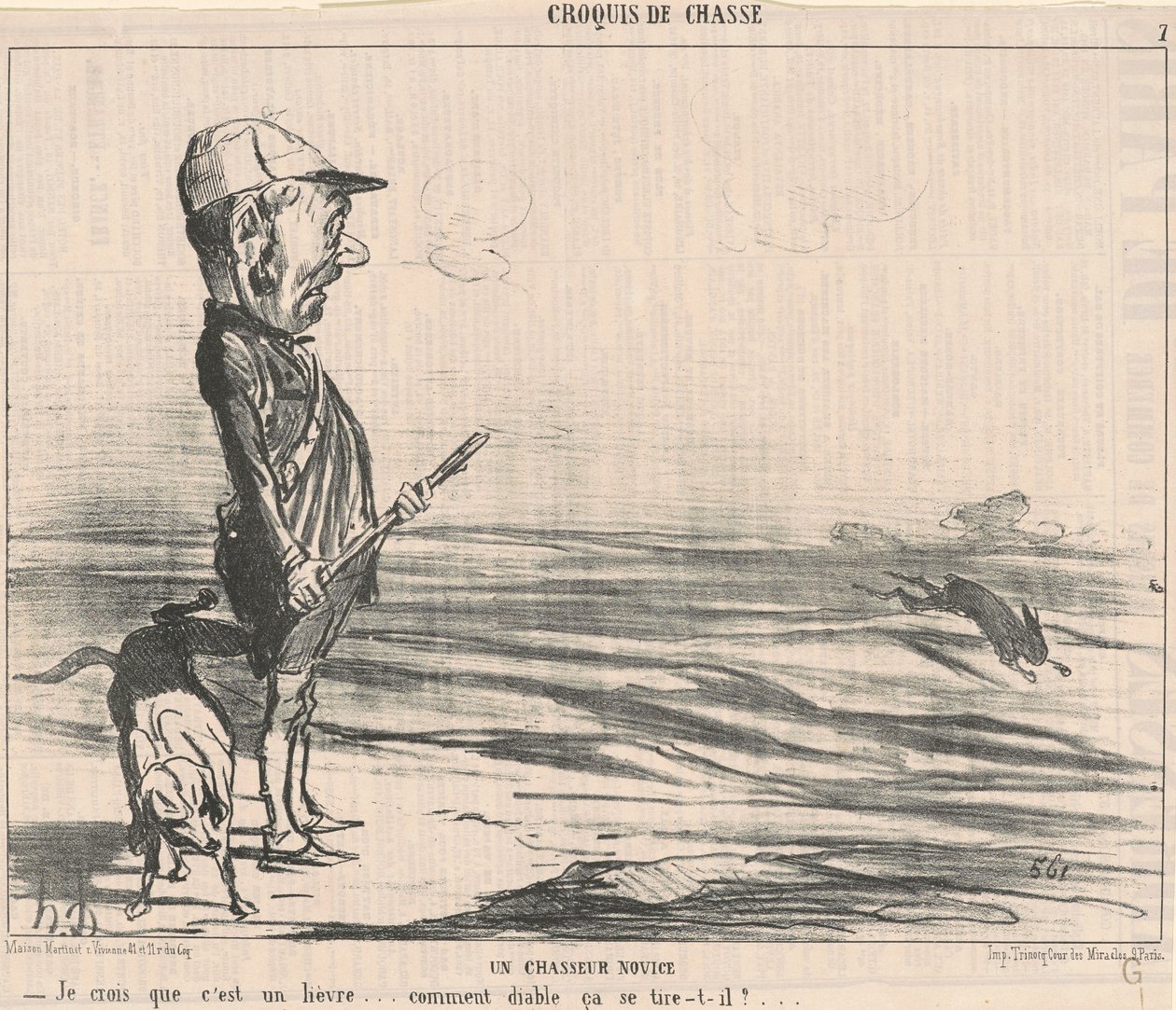 Ich glaube, es ist ein Hase ... von Honoré Daumier