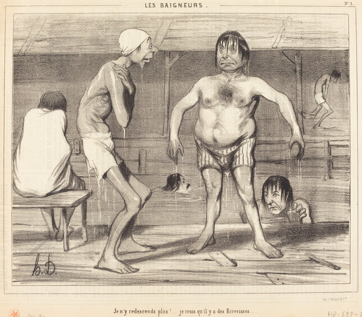 Ich gehe nicht mehr runter!... ich glaube... von Honoré Daumier