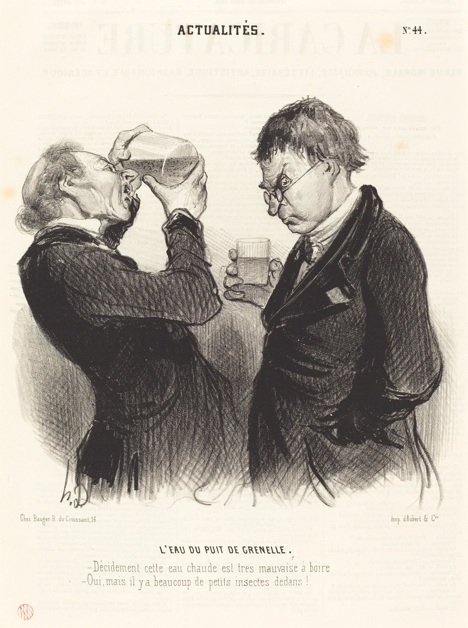 Das Wasser des Brunnens von Grenelle von Honoré Daumier