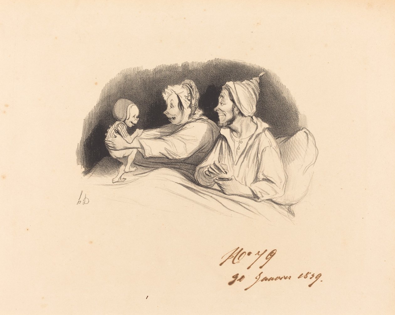Die Flaschenerziehung von Honoré Daumier