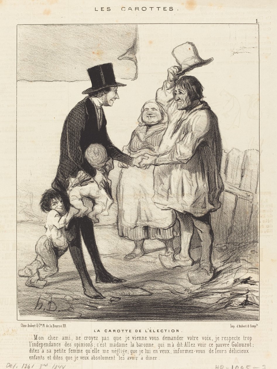 Die Karotte der Wahl von Honoré Daumier
