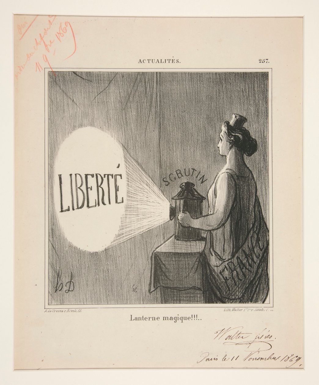 Zauberlaterne!!!, #257 aus Actualités von Honoré Daumier