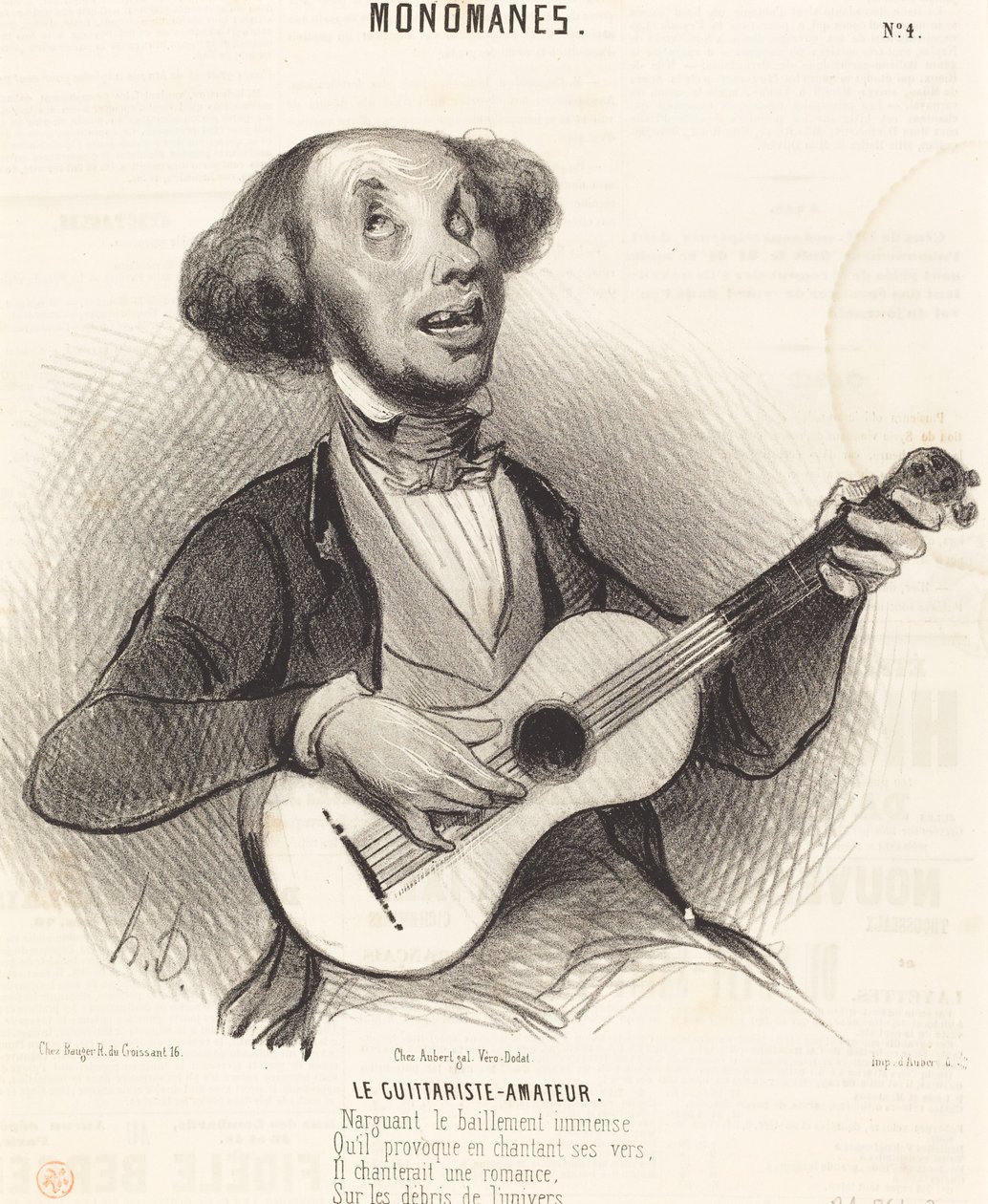 Der Amateur-Gitarrist von Honoré Daumier