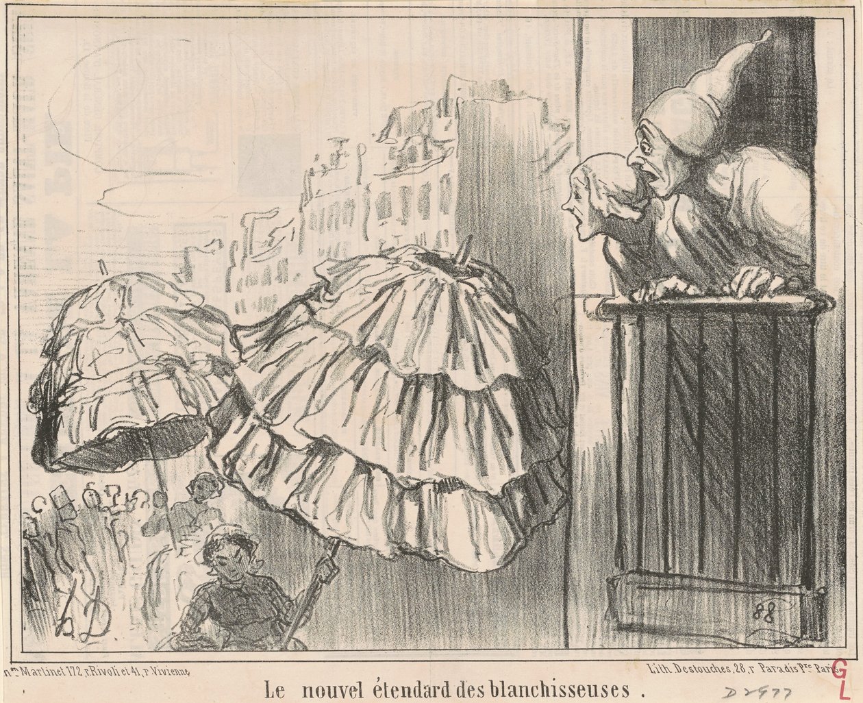 Das neue Banner der Wäscherinnen von Honoré Daumier