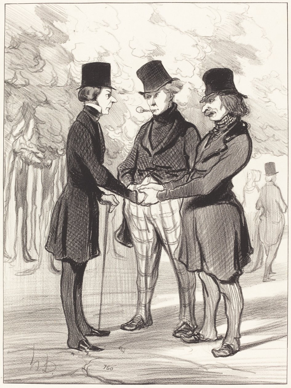 Was für eine glückliche Begegnung!... Es ist... von Honoré Daumier