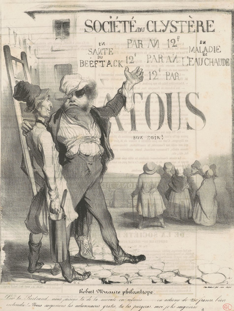 Robert Macaire Philanthrop von Honoré Daumier