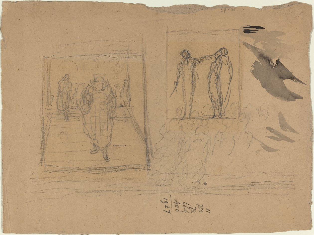 Szene in einem Justizpalast von Honoré Daumier