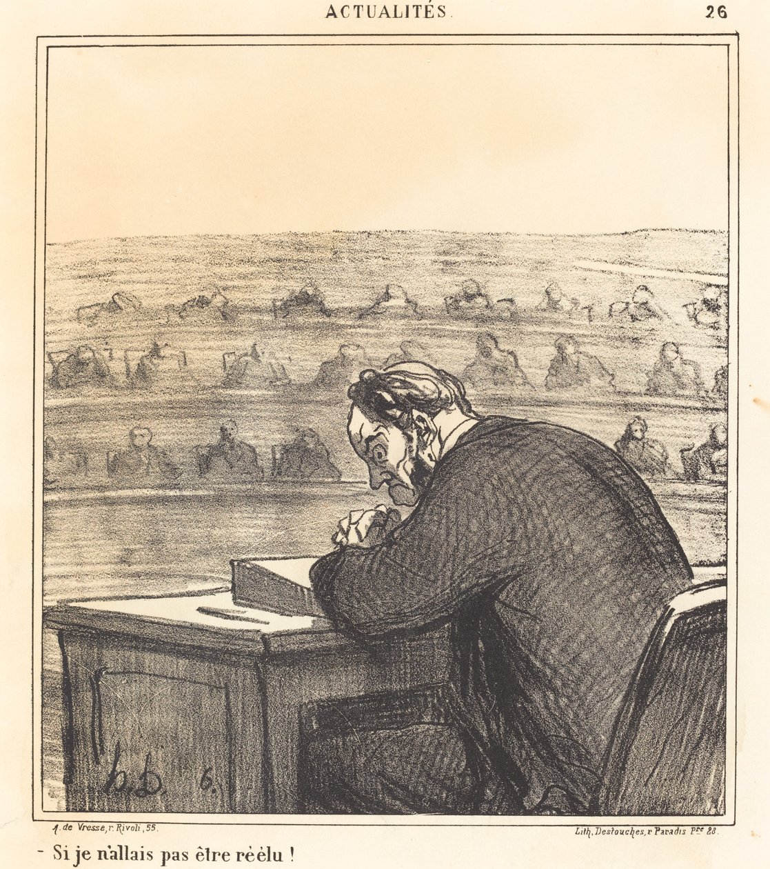 Wenn ich nicht wiedergewählt werde! von Honoré Daumier