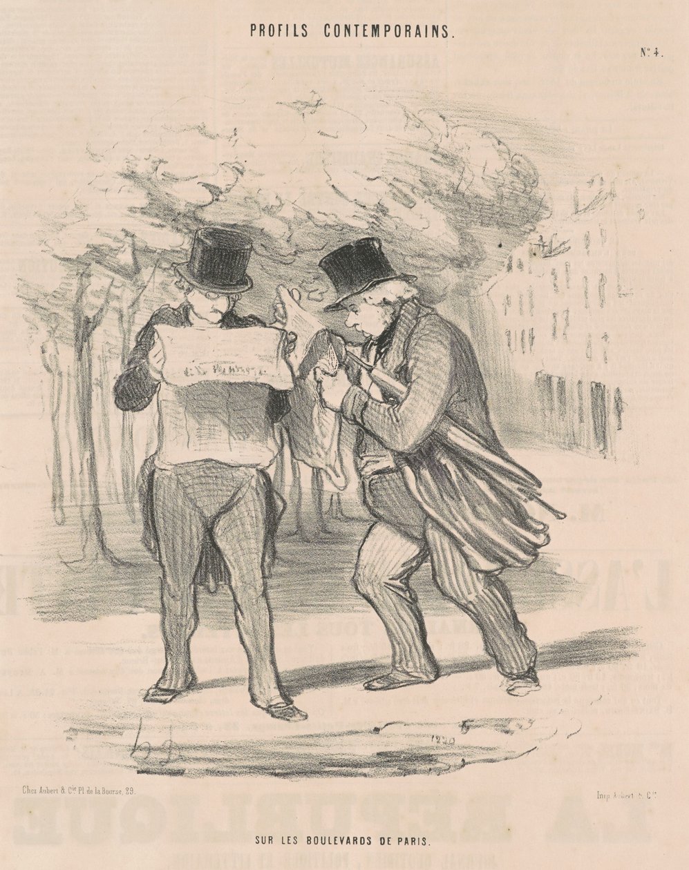 Auf den Boulevards von Paris von Honoré Daumier