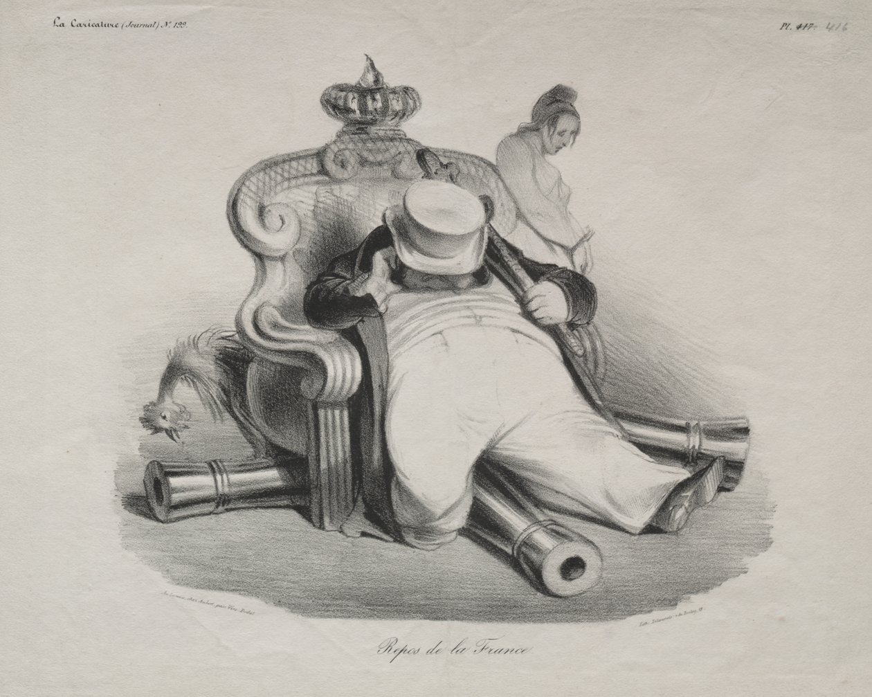 Die Ruhe Frankreichs von Honoré Daumier