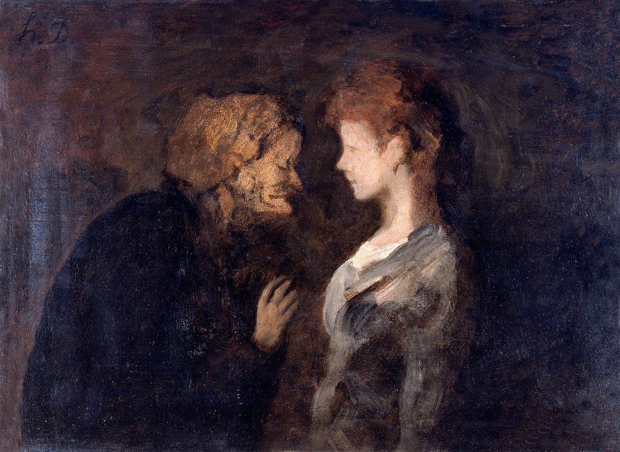 Das Vertrauen, Das Geheimnis, 1828-1879 von Honoré Daumier