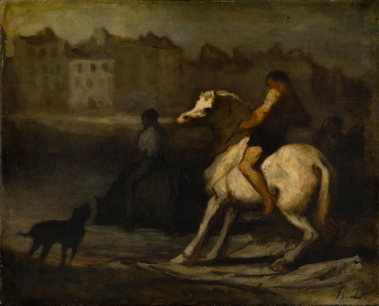 Der Wasserplatz von Honoré Daumier