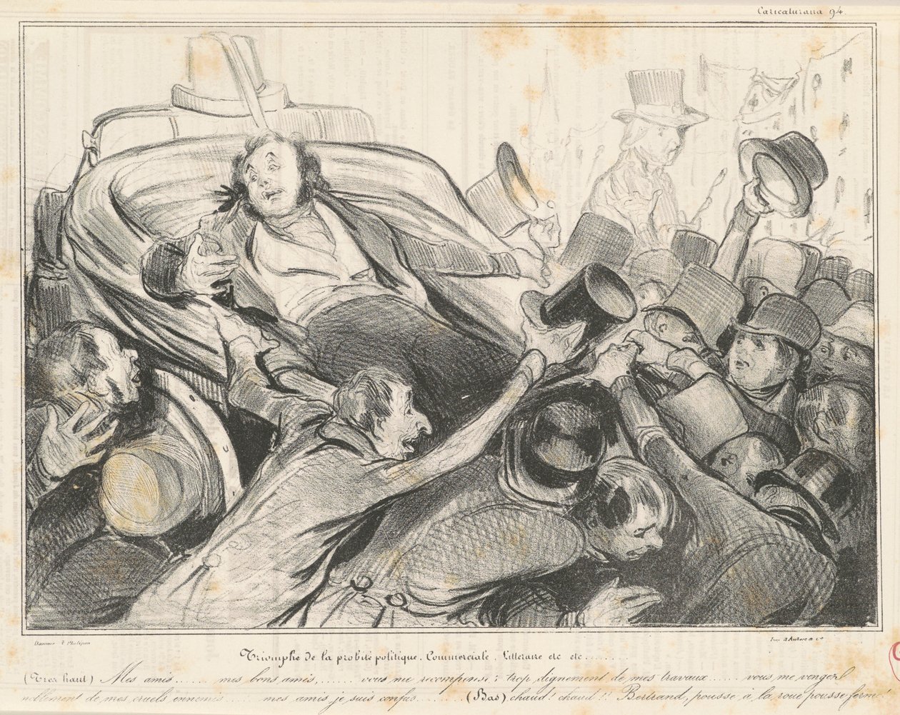Triumph der politischen und kommerziellen Redlichkeit von Honoré Daumier